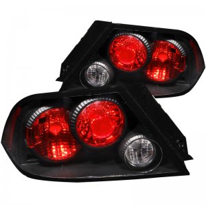 Mitsubishi Lancer Taillights - ANZO - Clear Lens, Black Housing - Black - `02-`03