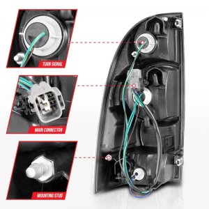 Toyota Tacoma LED Taillights - Rear - ANZO - Clear Lens, Black Housing - Black - `05-`15
