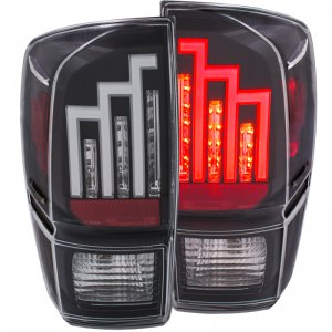 Toyota Tacoma Tail Lights - ANZO - LED - Black - `16-`17