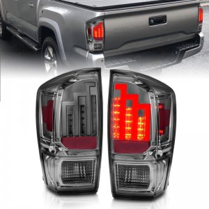 Toyota Tacoma LED Taillights - Rear - ANZO - Smoke - `16-`17