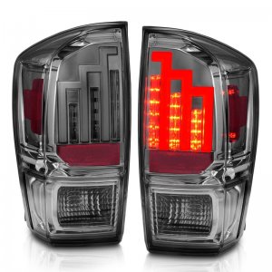 Toyota Tacoma LED Taillights - Rear - ANZO - Smoke - `16-`17