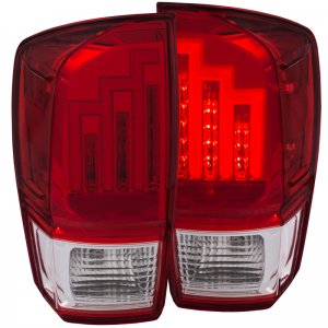 Toyota Tacoma LED Taillights - ANZO - Red/Clear - `16-`17