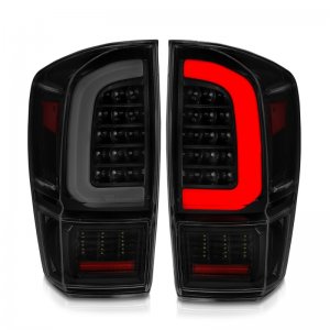 Toyota Tacoma LED Taillights - ANZO - Light Bar Sequential - Black Housing & Smoke Lens - `16-`21