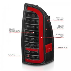 Toyota Tacoma LED Tail Lights - Rear - ANZO - Light Bar Sequential - Black Housing Clear Lens - `05-`15