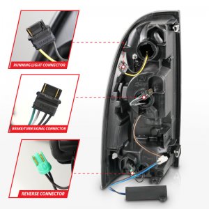 Toyota Tacoma LED Taillights - Rear - ANZO - Full LED w/ Light Bar Sequential Black Housing - Smoke - `05-`15