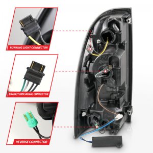 Toyota Tacoma LED Taillights - Rear - ANZO - Full LED w/ Light Bar Sequential Black Housing - Smoke - `05-`15