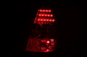 Chrysler 300C Taillights - ANZO - LED, Clear Lens, Black Housing - Black - `05-`07