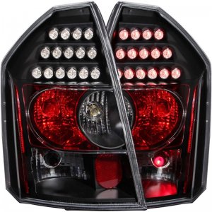 Chrysler 300C Taillights - ANZO - LED, Clear Lens, Black Housing - Black - `05-`07