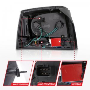 Dodge Charger LED Taillights - Rear - ANZO - LED, Clear Lens - Black - `06-`08