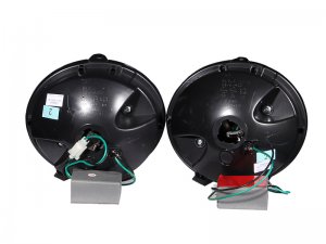 Chevrolet Corvette LED Taillights - ANZO - Clear Lens, Black Housing, Pair, 4 pc. - Black - `05-`10