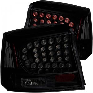 Dodge Charger LED Taillights - Rear - ANZO - Black Housing - Dark Smoke - `06-`08