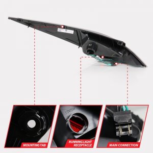 Nissan 350Z LED Taillights - Rear - ANZO - Smoke Lens, Pair - Smoke - `03-`05