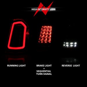 Chrysler 300 LED Taillights - ANZO - Sequential - Black - `11-`14