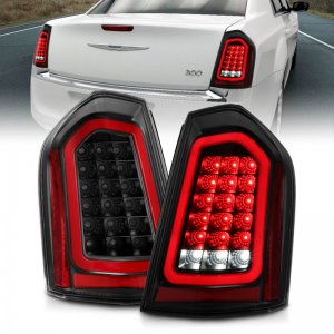 Chrysler 300 LED Taillights - ANZO - Sequential - Black - `11-`14