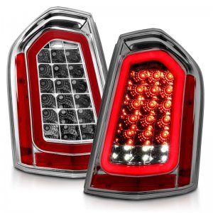 Chrysler 300 LED Taillights - ANZO - Sequential Lens - Chrome - `11-`14