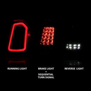Chrysler 300 LED Taillights - ANZO - Sequential Lens - Chrome - `11-`14