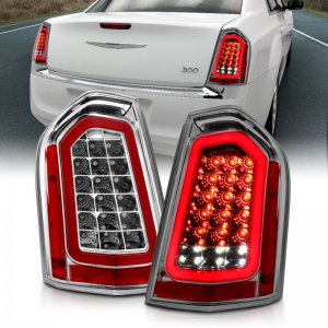 Chrysler 300 LED Taillights - ANZO - Sequential Lens - Chrome - `11-`14