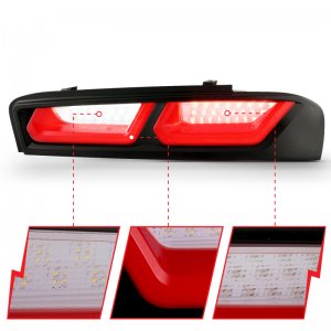 Chevrolet Camaro LED Taillights - ANZO - Red/Clear Lens - Red/Clear - `16-`18