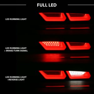Chevrolet Camaro LED Taillights - ANZO - Red/Clear Lens - Red/Clear - `16-`18