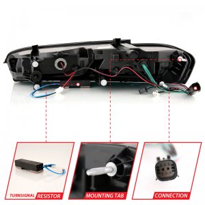 Chevrolet Camaro LED Taillights - ANZO - Red/Clear Lens - Red/Clear - `16-`18