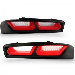 Chevrolet Camaro LED Taillights - ANZO - Red/Clear Lens - Red/Clear - `16-`18