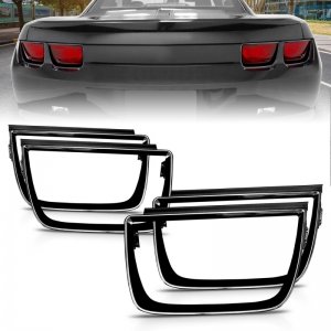 Chevrolet Camaro Tail Light Bezel - ANZO - 4pc - Gloss Black - `10-`13