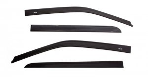 Toyota Tacoma Double Cab Wind Deflectors - AVS - In-Channel, Low Profile - Matte Black - `16-`18