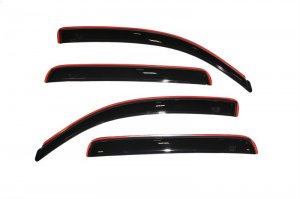 Toyota Tacoma Double Cab Wind Deflectors - Front & Rear - AVS - In-Channel - Smoke - `05-`15