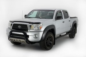 Toyota Tacoma Double Cab Wind Deflectors - Front & Rear - AVS - In-Channel - Smoke - `05-`15