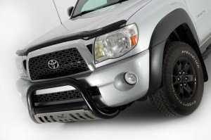 Toyota Tacoma Bugflector II Hood Shield - AVS - High Profile Wrap-Around - Smoke - `05-`11