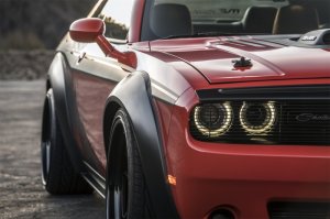 Dodge Challenger Fender Flares - Front + Rear - AVS - Smooth - Black - 2008