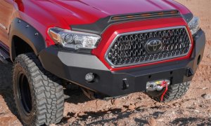 Toyota Tacoma Hood Deflector - AVS - Aeroskin LightShield Pro - Black - `16-`22