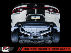 Dodge Charger Performance Exhaust - AWE Tuning - Track Edition Cat Back - Chrome Silver - 2015