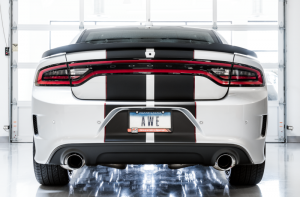 Dodge Charger 5.7L Performance Exhaust - AWE Tuning - Cat-Back Track Edition - Chrome Silver - 2017