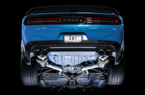 Dodge Challenger Performance Exhaust - AWE Tuning - Cat Back Track Edition - Chrome Silver - 2015