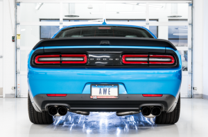Dodge Challenger Performance Exhaust - AWE Tuning - Cat Back Track Edition - Diamond Black - 2015