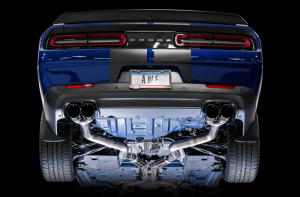 Dodge Challenger Performance Exhaust - AWE Tuning - Cat Back Track Edition - Diamond Black - 2015