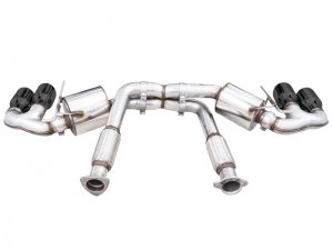 Chevrolet Corvette C8 Stingray Performance Exhaust - AWE Tuning - Cat Back, Quad Diamond Black Tips, 180 Technology® - Diamond Black - 2020