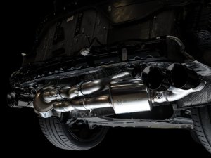 Chevrolet Corvette C8 Stingray Performance Exhaust - AWE Tuning - Cat Back, Quad Diamond Black Tips, 180 Technology® - Diamond Black - 2020