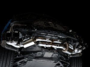 Chevrolet Corvette C8 Stingray Performance Exhaust - AWE Tuning - Cat Back, Quad Diamond Black Tips, 180 Technology® - Diamond Black - 2020