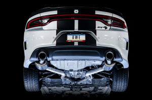 Dodge Charger Performance Exhaust - AWE Tuning - Cat Back, Touring Edition, Non-Resonated, AWE 180 Technology - Chrome Silver - 2017