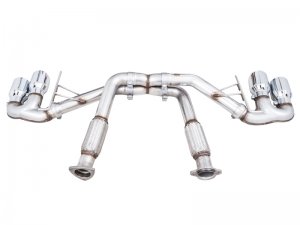 Chevrolet Corvette Performance Exhaust - AWE Tuning - Cat-Back Track Edition with Quad Tips - Chrome Silver - 2020