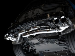 Chevrolet Corvette Performance Exhaust - AWE Tuning - Cat-Back Track Edition with Quad Tips - Chrome Silver - 2020