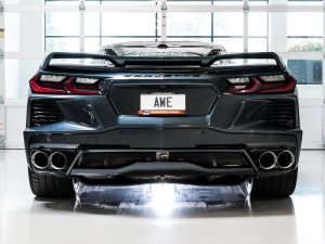 Chevrolet Corvette Performance Exhaust - AWE Tuning - Cat-Back Track Edition with Quad Tips - Chrome Silver - 2020