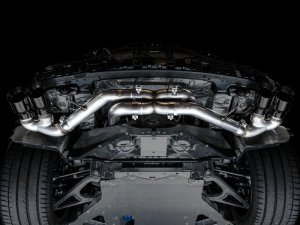 Chevrolet Corvette Stingray Performance Exhaust - AWE Tuning - Cat Back, Track Edition, Quad Tips - Diamond Black - 2020