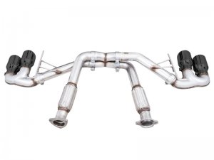 Chevrolet Corvette Stingray Performance Exhaust - AWE Tuning - Cat Back, Track Edition, Quad Tips - Diamond Black - 2020