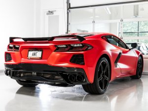 Chevrolet Corvette Stingray Performance Exhaust - AWE Tuning - Cat Back, Track Edition, Quad Tips - Diamond Black - 2020