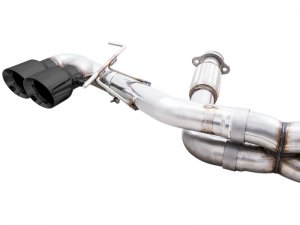 Chevrolet Corvette Stingray Performance Exhaust - AWE Tuning - Cat Back, Track Edition, Quad Tips - Diamond Black - 2020