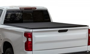 Toyota Tacoma Tonneau Cover - Access - LOMAX Pro Series TriFold - Black Diamond - `16-`19