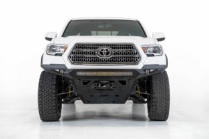 Toyota Tacoma Front Bumper - Addictive Desert Designs - Stealth Fighter with Winch Mount - Hammer Black/Satin Black - `16-`19